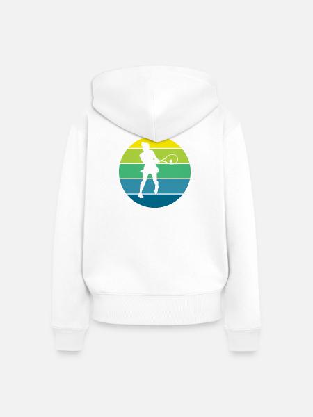Tennis - Frauen Premium Bio Zip Hoodie - Weiß