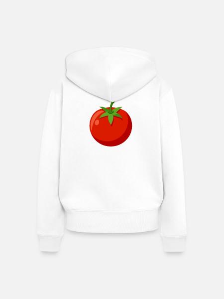 Tomate - Frauen Premium Bio Zip Hoodie - Weiß