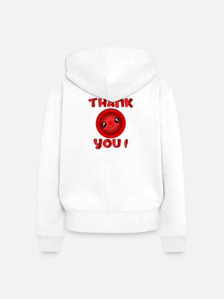 Danke Blutspende - Frauen Premium Bio Zip Hoodie - Weiß