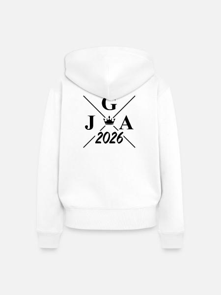 Jga 2026 Logo - Frauen Premium Bio Zip Hoodie - Weiß