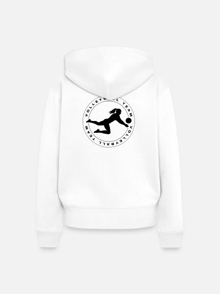 Volleyball Team Mannschaft - Frauen Premium Bio Zip Hoodie - Weiß