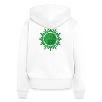 Keep Growing - Frauen Premium Bio Zip Hoodie - Weiß - Hinten - AI Model Female 172 light (172cm)