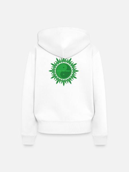 Keep Growing - Frauen Premium Bio Zip Hoodie - Weiß