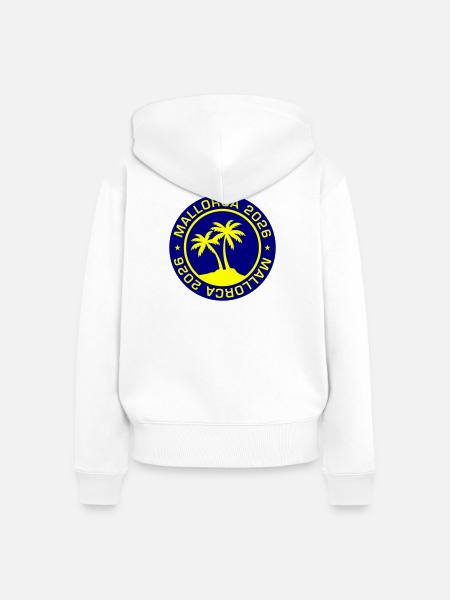 Mallorca 2026 - Frauen Premium Bio Zip Hoodie - Weiß