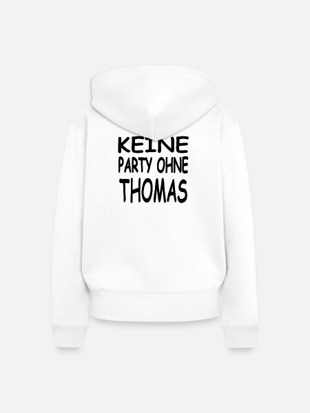 Thomas - Frauen Premium Bio Zip Hoodie - Weiß