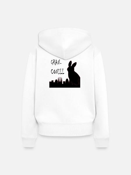 Granconill in Barcelona - Frauen Premium Bio Zip Hoodie - Weiß