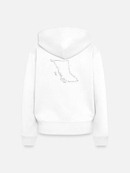 Karte von British Columbia - Frauen Premium Bio Zip Hoodie - Weiß