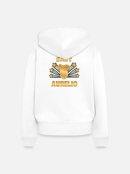 Geboren Aurelio - Frauen Premium Bio Zip Hoodie - Weiß