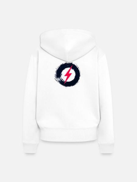 Digital Freedom - Retro Future Art - Frauen Premium Bio Zip Hoodie - Weiß