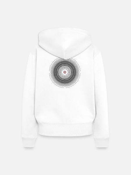 Vinyl - Frauen Premium Bio Zip Hoodie - Weiß