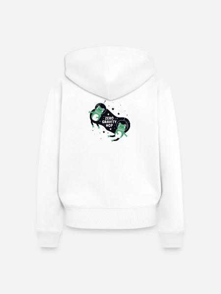 Schwerelosigkeitshop - Frauen Premium Bio Zip Hoodie - Weiß