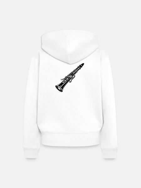 Klarinette - Frauen Premium Bio Zip Hoodie - Weiß
