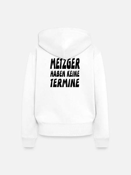 Metzger - Frauen Premium Bio Zip Hoodie - Weiß
