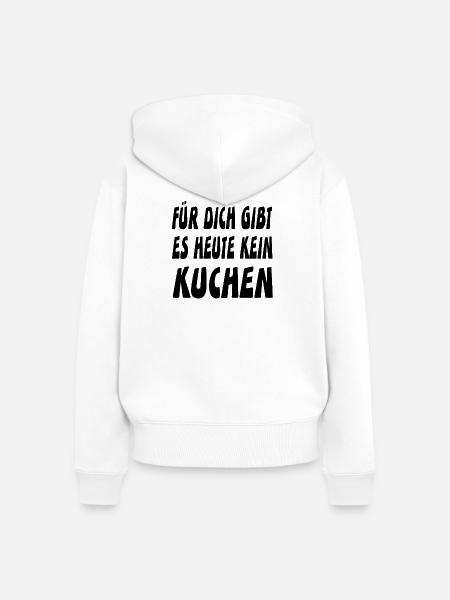 Kuchen - Frauen Premium Bio Zip Hoodie - Weiß