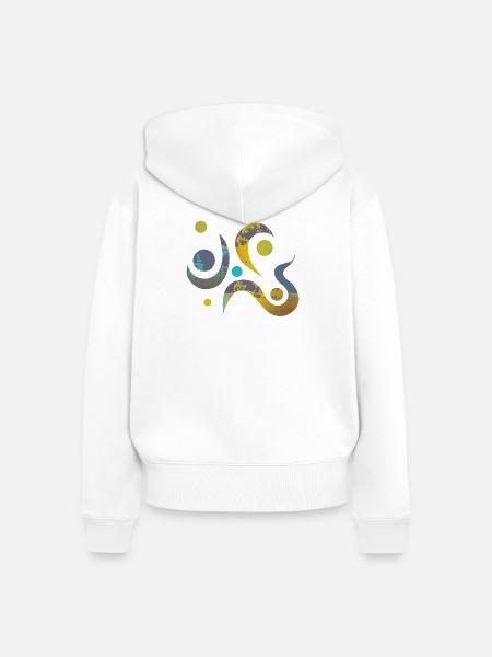 yoga-design_17 - Frauen Premium Bio Zip Hoodie - Weiß