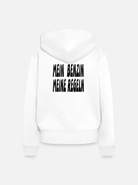 Benzin - Frauen Premium Bio Zip Hoodie - Weiß