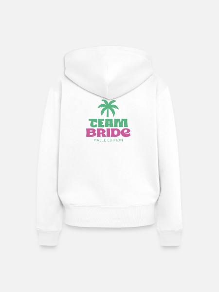 TEAM BRIDE – MALLE EDITION - Frauen Premium Bio Zip Hoodie - Weiß