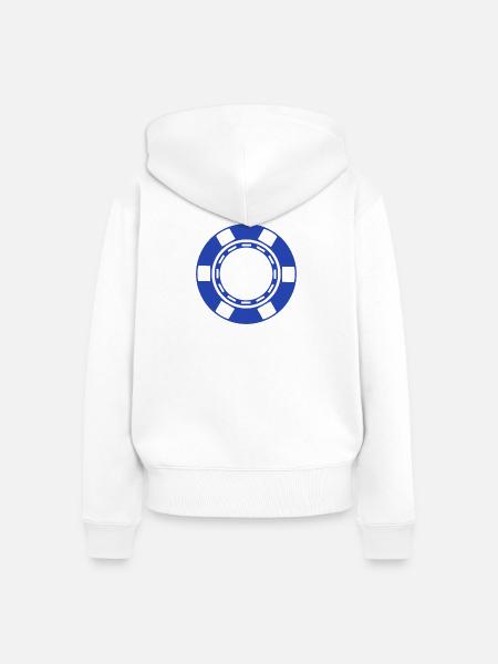 Casino-Münze - Frauen Premium Bio Zip Hoodie - Weiß