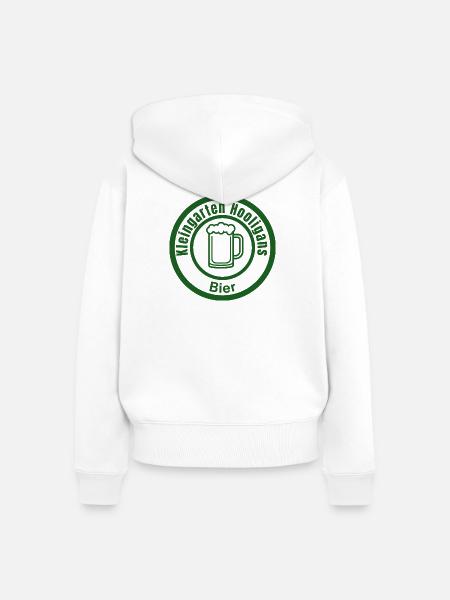 Kleingarten Hooligans – Freches Garten-Design mit - Frauen Premium Bio Zip Hoodie - Weiß