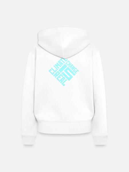 Climate Change Is Real Klimawandel Wissenschaft - Frauen Premium Bio Zip Hoodie - Weiß