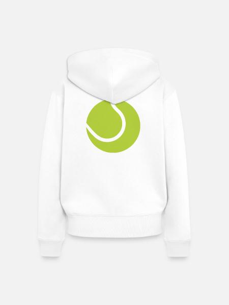 Tennisball - Frauen Premium Bio Zip Hoodie - Weiß