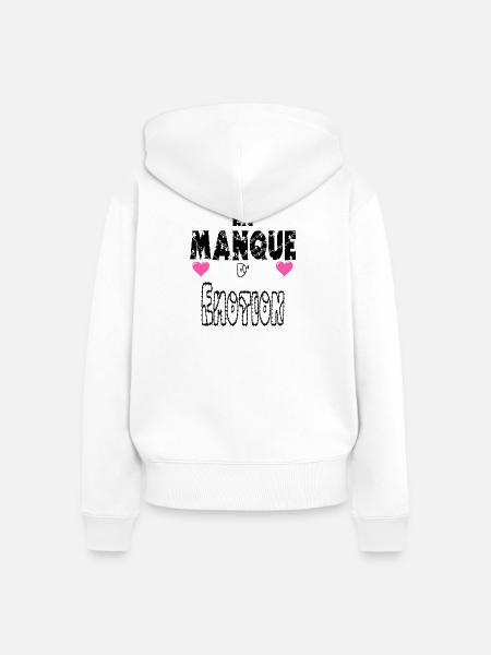Bedürftig nach Emotionen - Frauen Premium Bio Zip Hoodie - Weiß