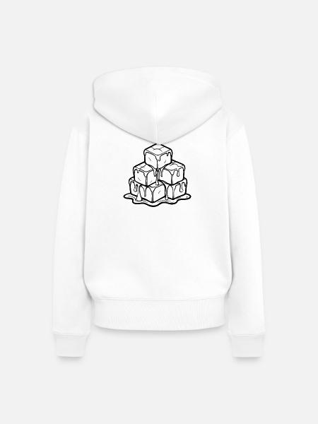 Kalt - Frauen Premium Bio Zip Hoodie - Weiß