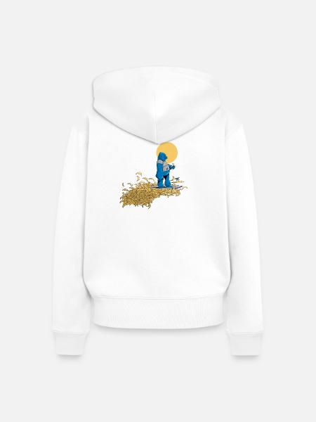 Banana Dream (ohne Text) - Frauen Premium Bio Zip Hoodie - Weiß