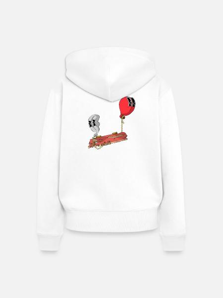 SCHWEBEN - Frauen Premium Bio Zip Hoodie - Weiß