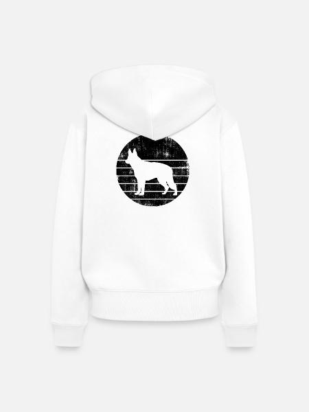 Deutscher Schäferhund - Frauen Premium Bio Zip Hoodie - Weiß