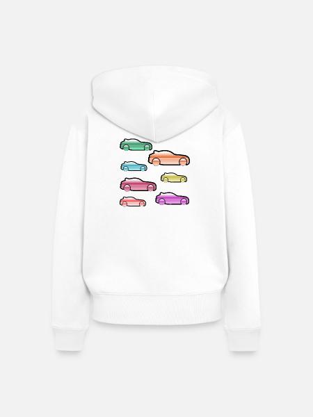 Autos - Frauen Premium Bio Zip Hoodie - Weiß