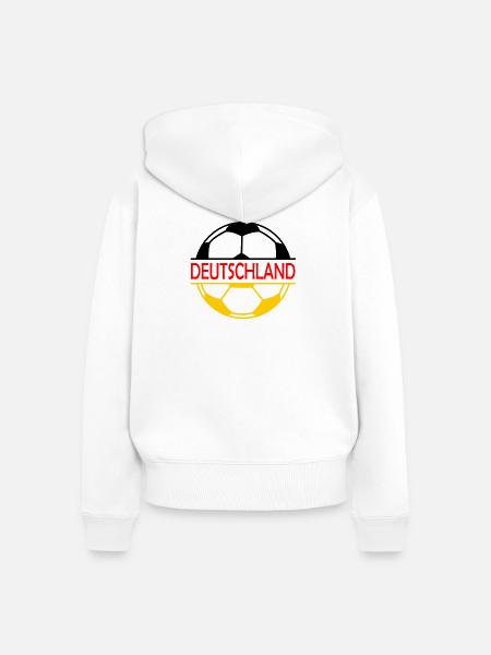 Deutschland Fußball - Frauen Premium Bio Zip Hoodie - Weiß