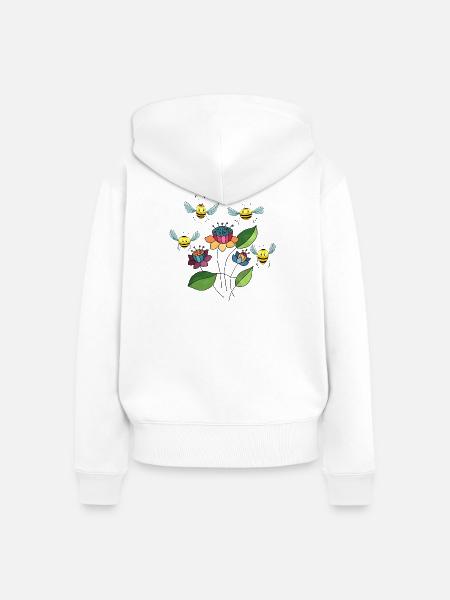 Insekten - Frauen Premium Bio Zip Hoodie - Weiß
