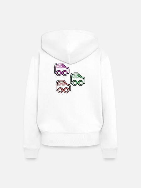 Autos - Frauen Premium Bio Zip Hoodie - Weiß