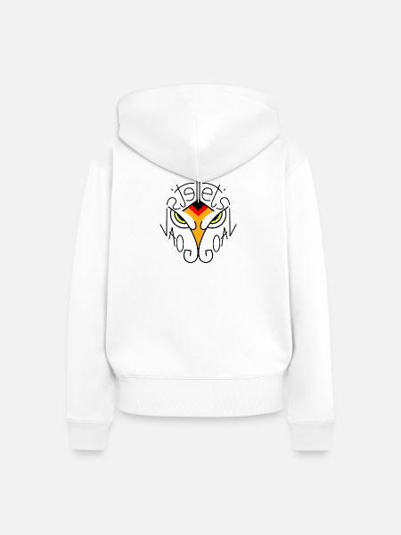 Let's Goal Adler Fanwappen - Frauen Premium Bio Zip Hoodie - Weiß