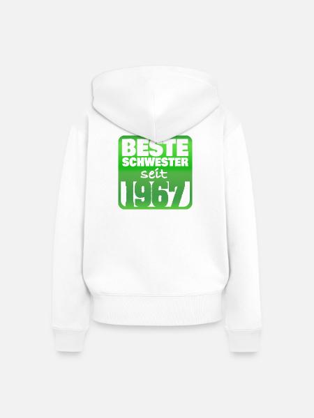 1967 - Frauen Premium Bio Zip Hoodie - Weiß