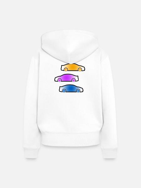 Autos - Frauen Premium Bio Zip Hoodie - Weiß