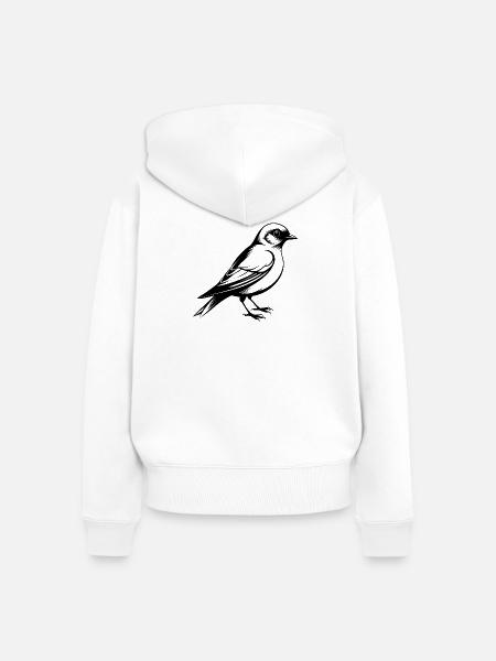 Östlicher Blauvogel - Frauen Premium Bio Zip Hoodie - Weiß