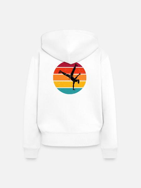 Breakdance Geschenkidee für eine Hip-Hop-Tänzerin - Frauen Premium Bio Zip Hoodie - Weiß