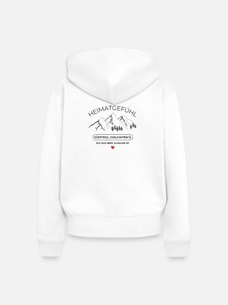 Heinatliebe - Südtirol - Dolomiten - Frauen Premium Bio Zip Hoodie - Weiß