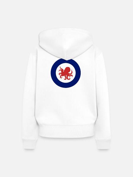 Octohug - Frauen Premium Bio Zip Hoodie - Weiß