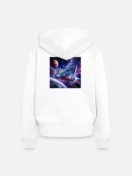 Stardreamer-7 Raumschiff - Frauen Premium Bio Zip Hoodie - Weiß