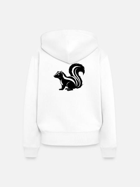 Stinktier - Frauen Premium Bio Zip Hoodie - Weiß
