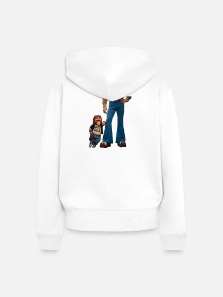 Little Hero - Frauen Premium Bio Zip Hoodie - Weiß