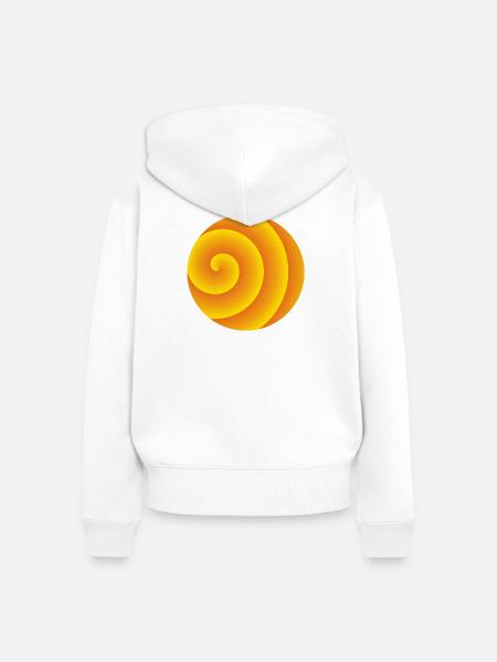 Goldene Stunde Spirale - Frauen Premium Bio Zip Hoodie - Weiß