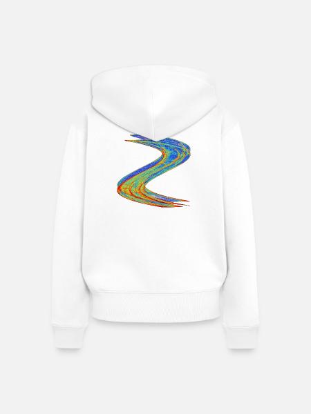 Lichtstrom – Schwingen des Chaos - Frauen Premium Bio Zip Hoodie - Weiß
