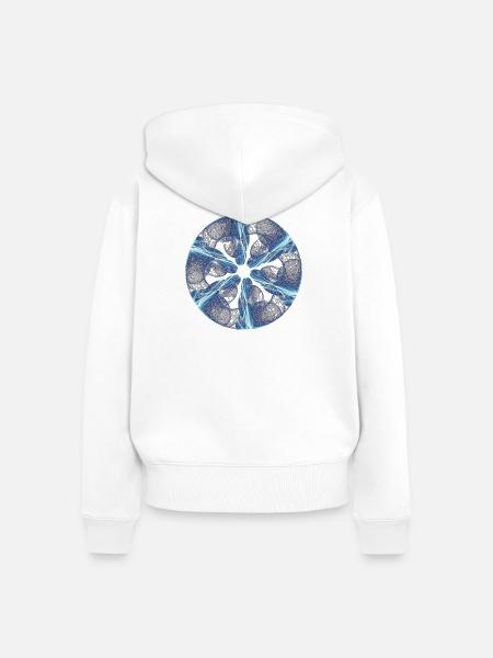 Das Gedächtnis des Lichts - Frauen Premium Bio Zip Hoodie - Weiß