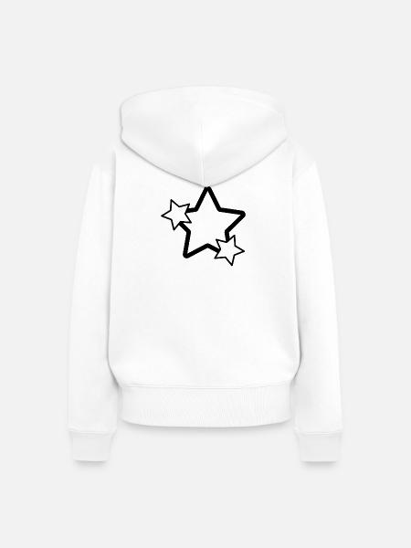 Sterne - Frauen Premium Bio Zip Hoodie - Weiß