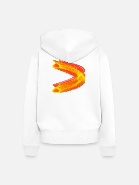 Goldene Dynamik - Frauen Premium Bio Zip Hoodie - Weiß