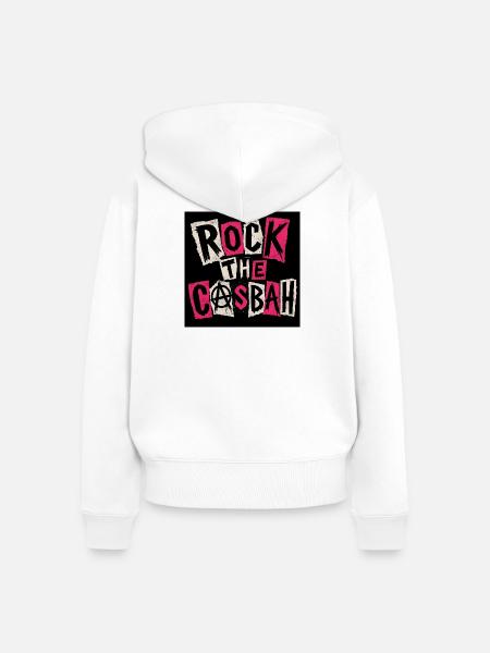 Punk-Graffiti - Frauen Premium Bio Zip Hoodie - Weiß
